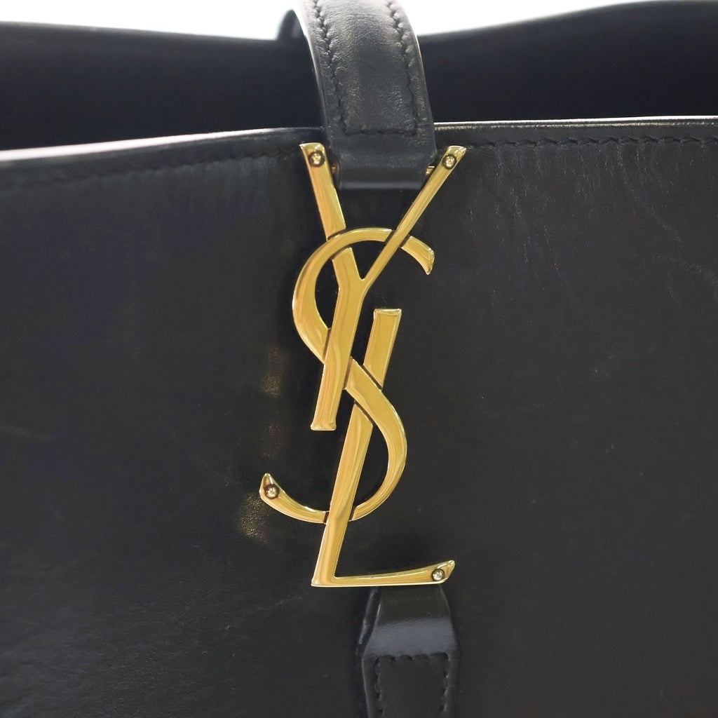 SAINT LAURENT PARIS(サンローランパリ) バケット 2WAYハンドバッグ ショルダーバッグ ブラック レザー 749036 ゴールド金具 レディース
