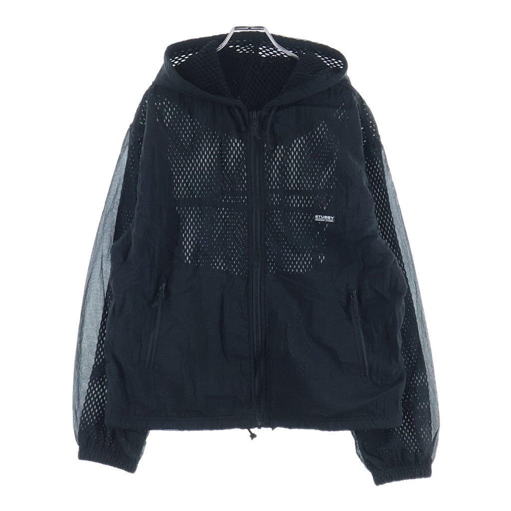 STUSSY(ステューシー) 26SS LAYERED MESH REVERSIBLE JACKET メッシュリバーシブル ジャケット パーカー フーディー ナイロン ジップアップ ブラック 115933