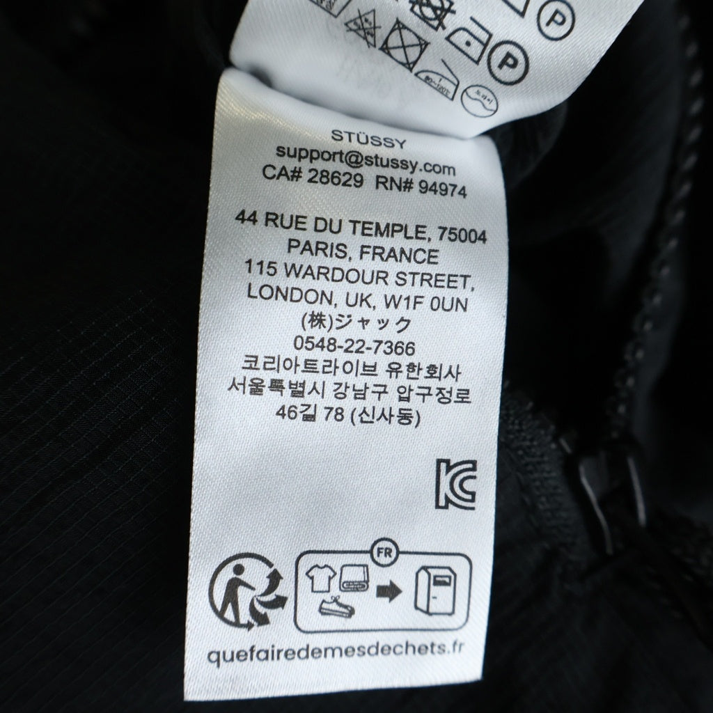 STUSSY(ステューシー) 26SS LAYERED MESH REVERSIBLE JACKET メッシュリバーシブル ジャケット パーカー フーディー ナイロン ジップアップ ブラック 115933