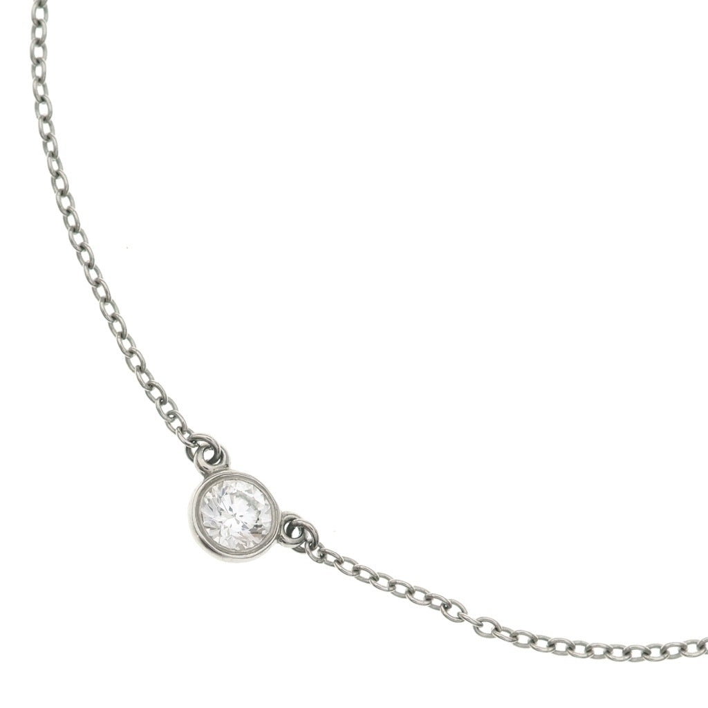 TIFFANY & Co.(ティファニー) エルサ ペレッティ バイザヤード 1P ダイヤ ネックレス TP950 プラチナ シルバー レディース