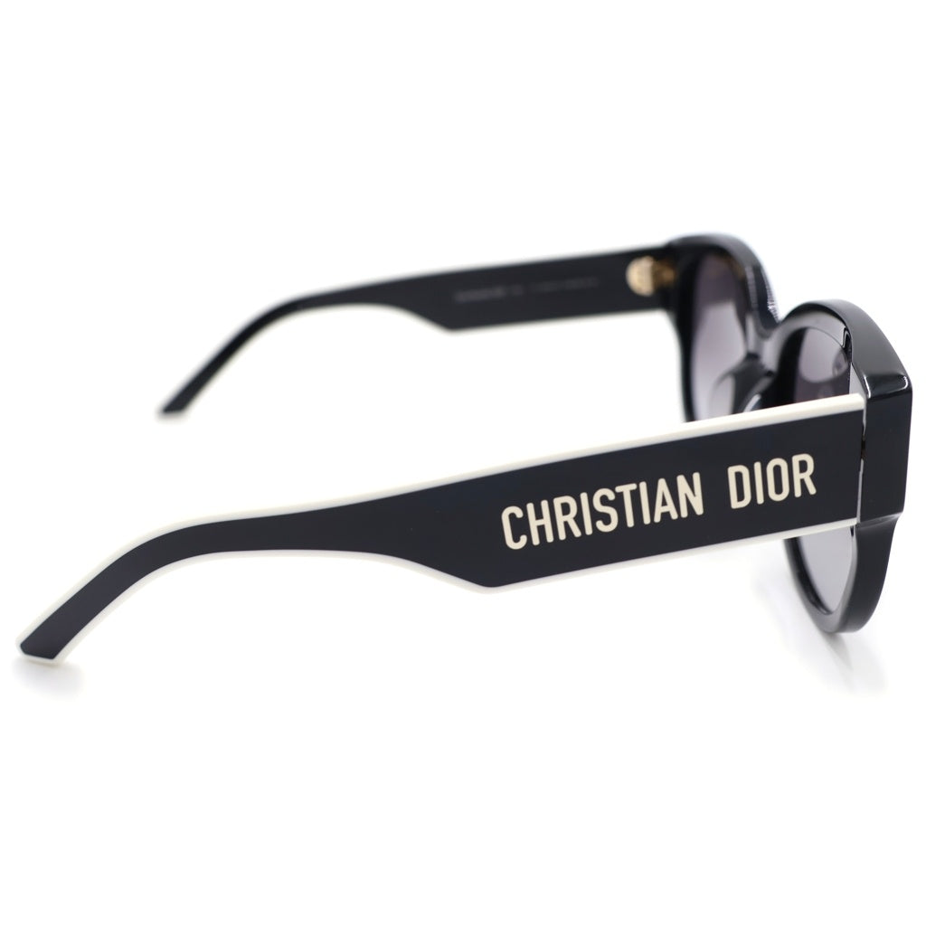 Christian Dior(クリスチャンディオール) DiorPacific テンプルロゴ バタフライサングラス アイウェア 55□19 ブラック 10A1 レディース