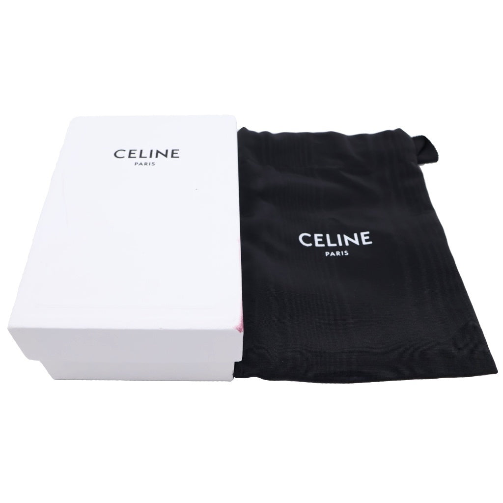 CELINE(セリーヌ) スモール ジップウォレット トリオンフチャーム グレインドカーフスキン レザー 二つ折り財布 ブラック 10N993FVO.38NO レディース