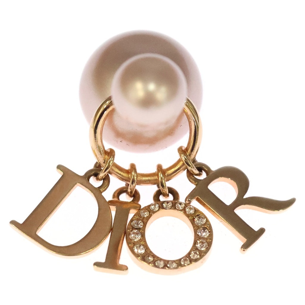 Christian Dior(クリスチャンディオール) Dior Tribales ロゴラインストーン パール ピアス ピンクゴールド E1411TRICY_D12P レディース