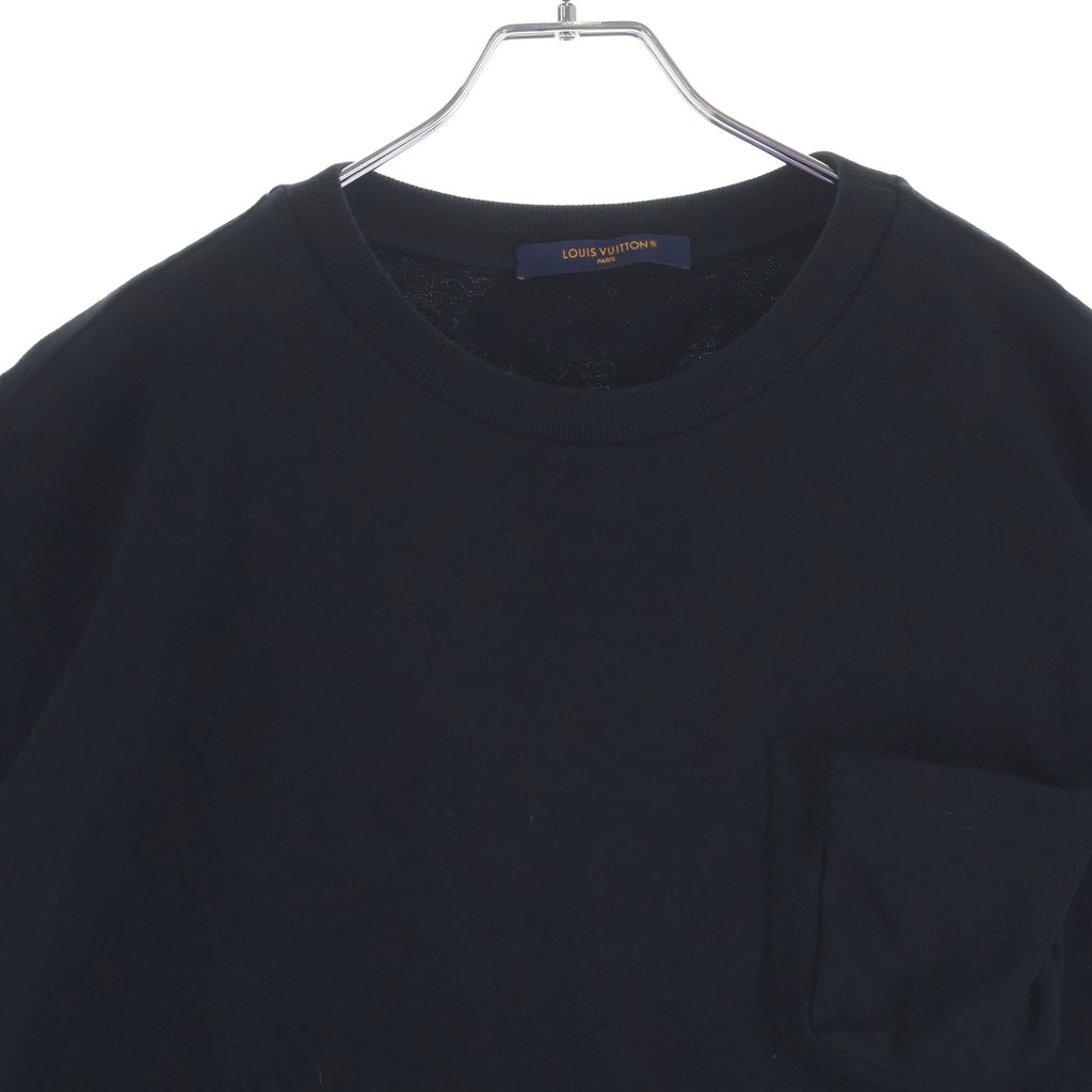 LOUIS VUITTON(ルイヴィトン) 24SS モノグラム フロント3Dポケット クルーネック半袖Tシャツ ブラック #L RM241Q TCL HIY49W