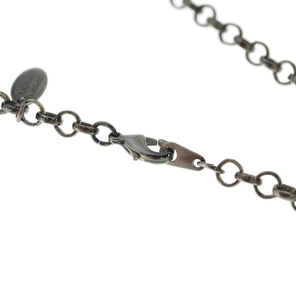 Vivienne Westwood(ヴィヴィアンウエストウッド) Small Orb スモールオーブ ペンダント ネックレス ラインストーン シルバー/ブラック レディース