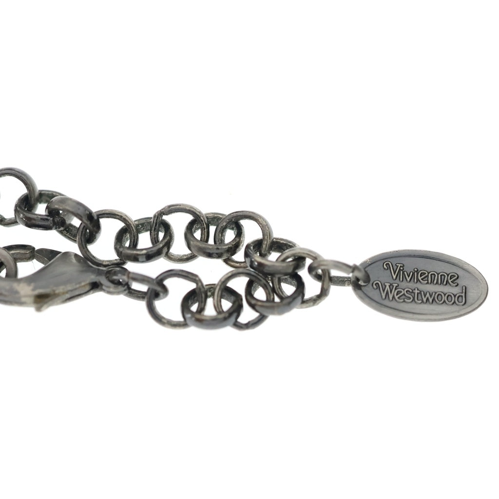 Vivienne Westwood(ヴィヴィアンウエストウッド) Small Orb スモールオーブ ペンダント ネックレス ラインストーン シルバー/ブラック レディース