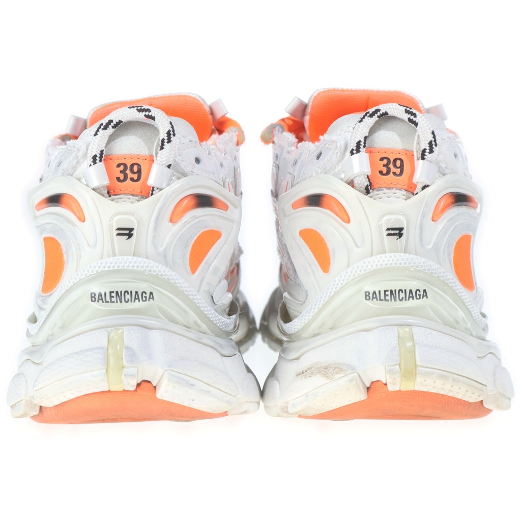 BALENCIAGA(バレンシアガ) Runner Sneakers ランナー ダメージ加工 メッシュ レザー ローカットシューズ スニーカー ホワイト 677402 レディース