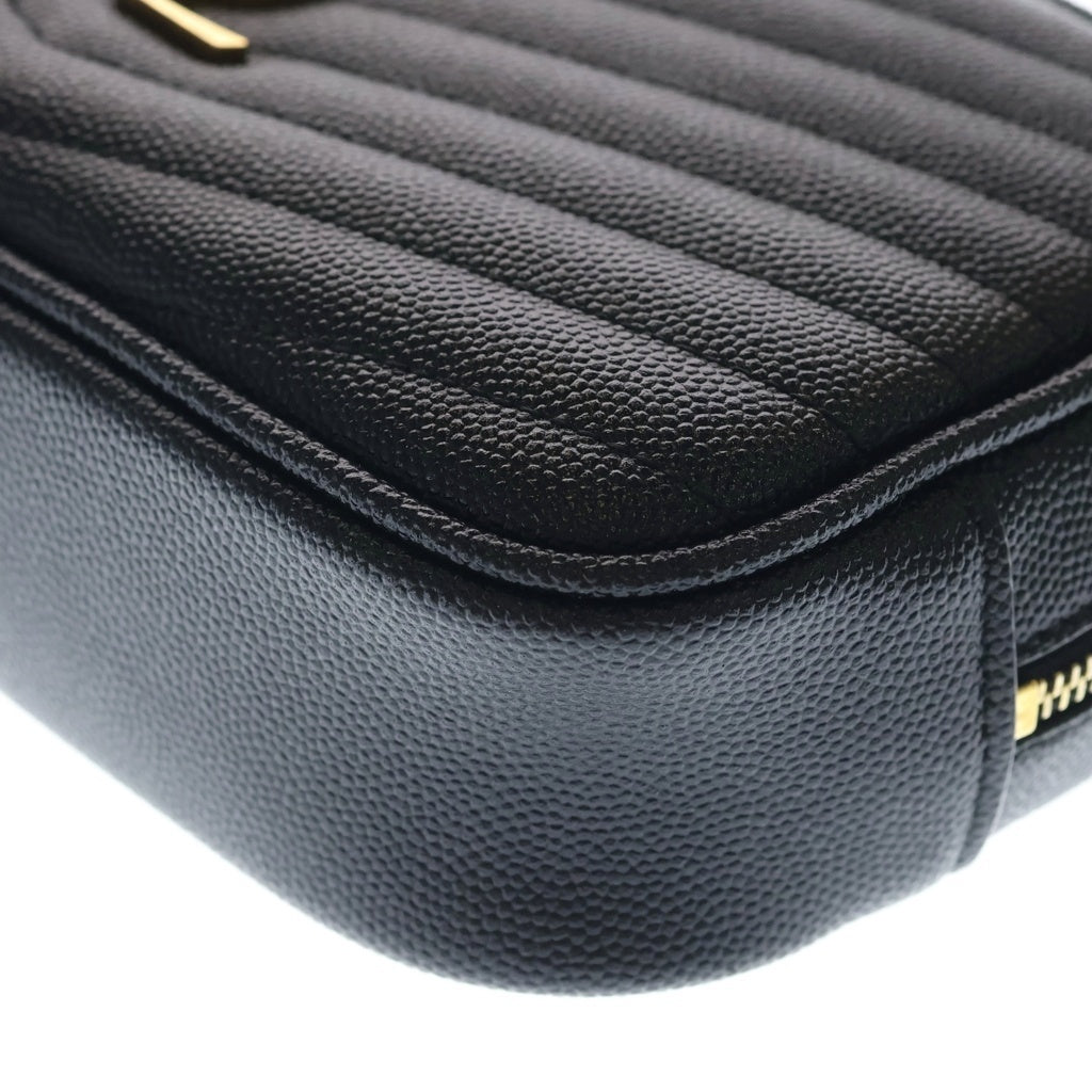 SAINT LAURENT PARIS(サンローランパリ) ルー チェーンショルダーバッグ ミニバッグ ブラック レザー 612579 ゴールド金具 レディース