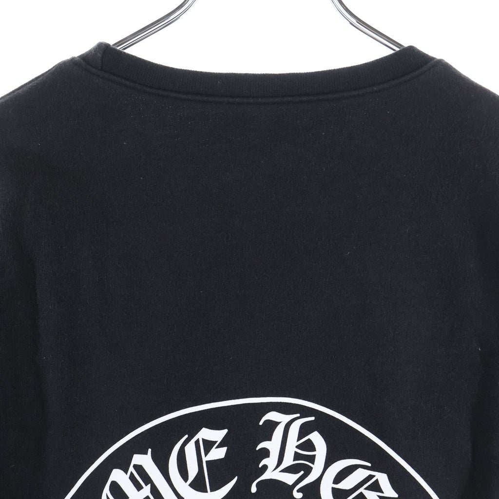 CHROME HEARTS(クロムハーツ) アームフローラルクロス ホースシューバックプリント スウェットトレーナー ブラック #M