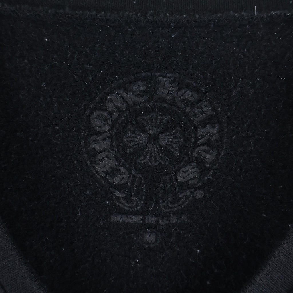 CHROME HEARTS(クロムハーツ) アームフローラルクロス ホースシューバックプリント スウェットトレーナー ブラック #M