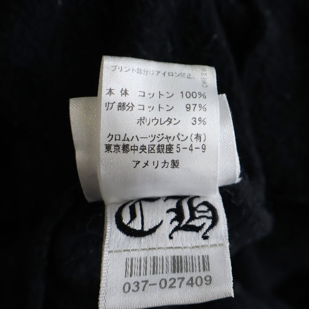 CHROME HEARTS(クロムハーツ) アームフローラルクロス ホースシューバックプリント スウェットトレーナー ブラック #M