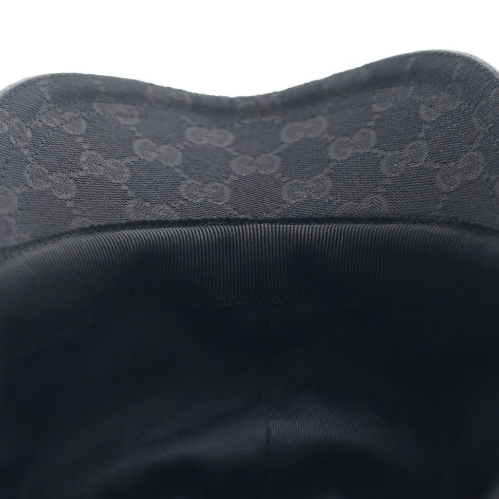 GUCCI(グッチ) GGキャンバス ベースボールキャップ 帽子 総柄 シェリーライン ロゴ ブラック 200035