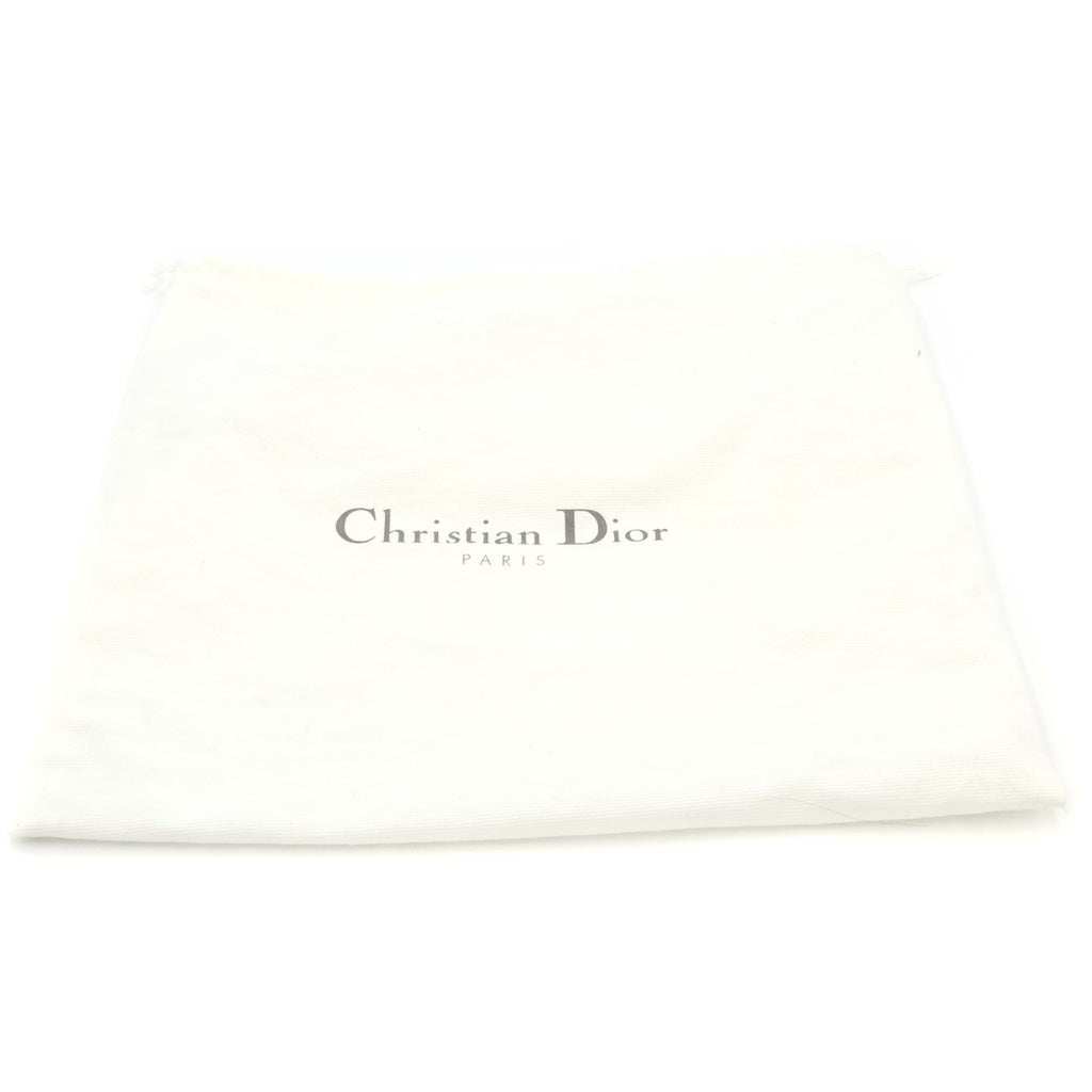 Christian Dior(クリスチャンディオール) トロッター サドルバッグ ミニハンドバッグ ネイビー レザー×キャンバス ゴールド金具 レディース