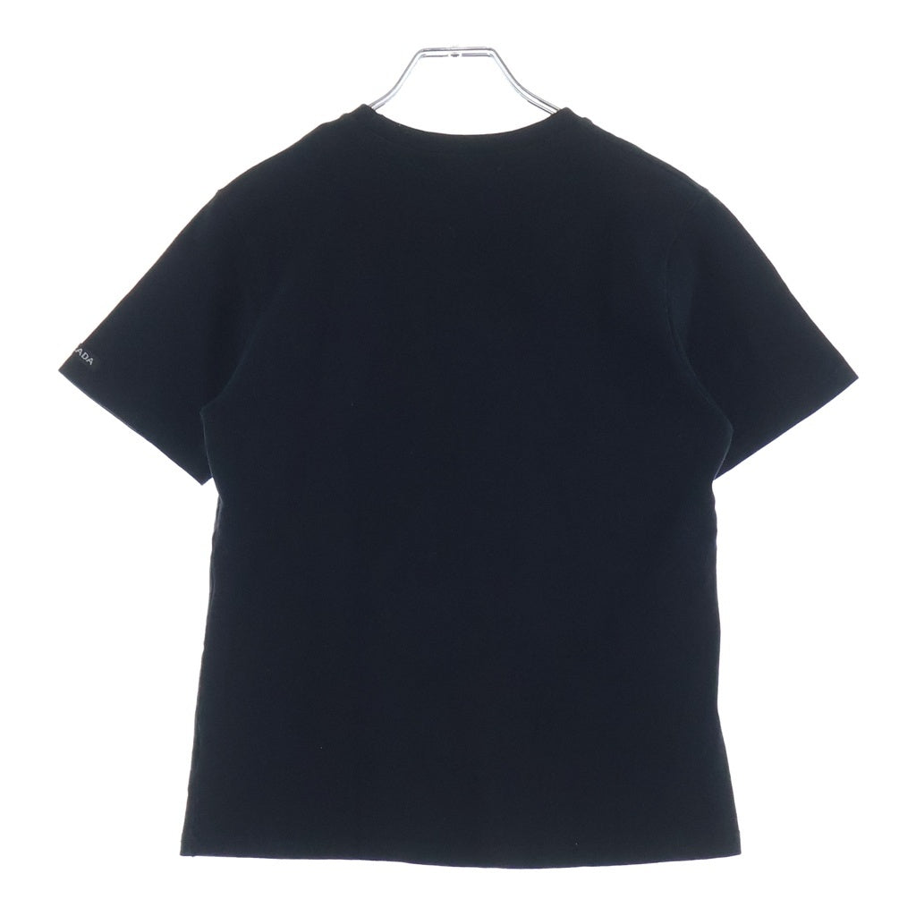 PRADA SPORT(プラダ スポーツ) Lip&Logo Printed Tee リップ ロゴプリント 半袖Tシャツ カットソー コットン ラバーロゴ ブラック レディース