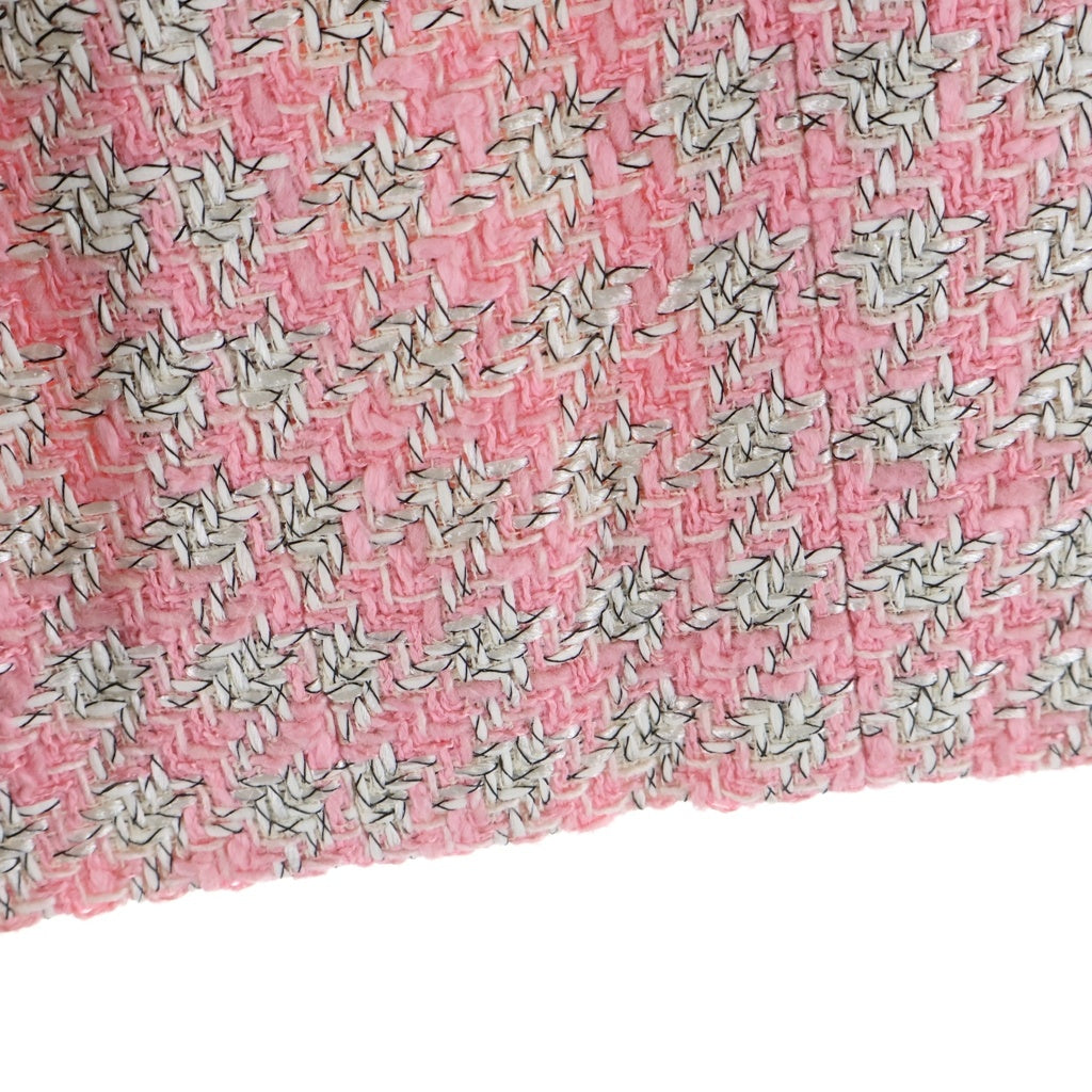 CHANEL(シャネル) 93SS VINTAGE Tweed Set ココマーク ツイードセットアップ ジャケット スカート 手書きタグ ピンク レディース