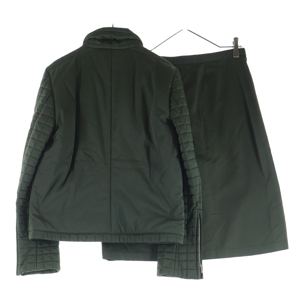 CHANEL(シャネル) 00AW VINTAGE Nylon Quilting Set セットアップ キルティングジャケット スカート ナイロン カーキ P15948V08891 レディース