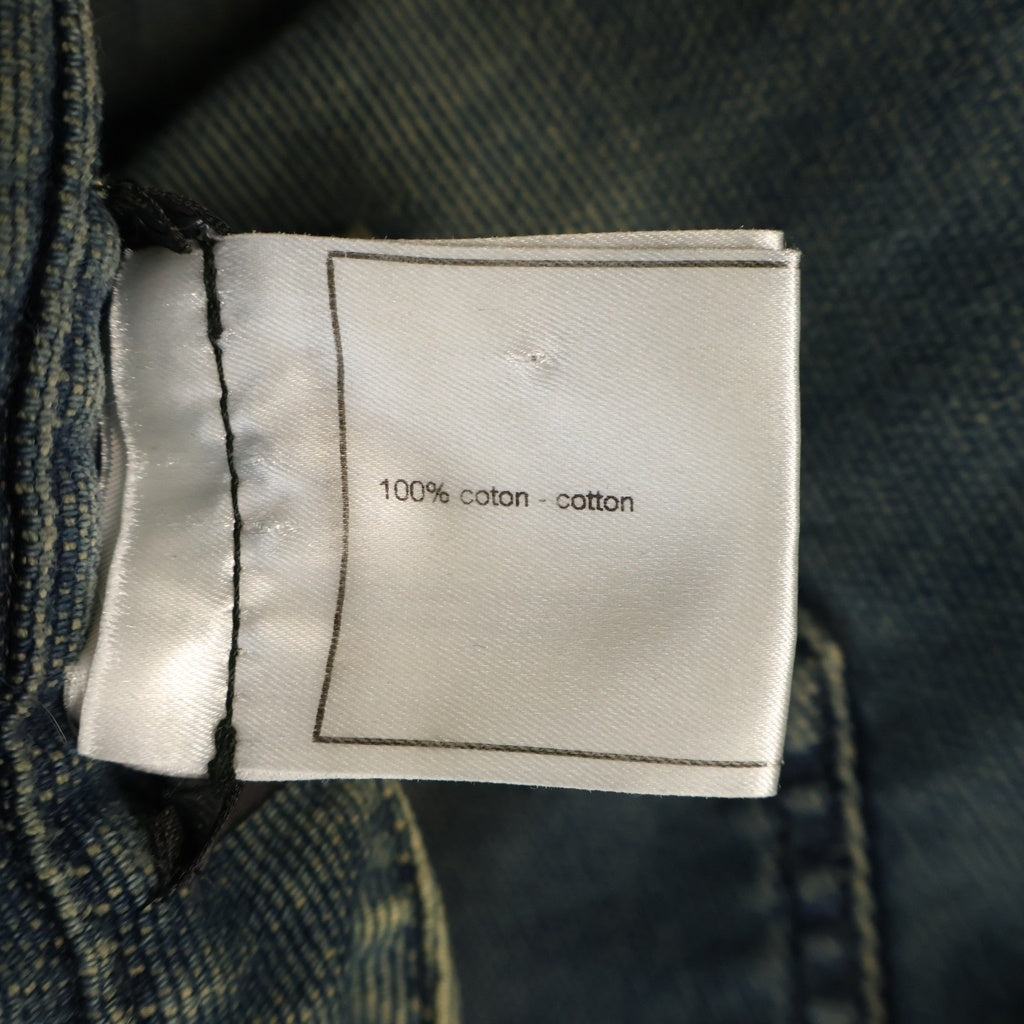 CHANEL(シャネル) 01SS VINTAGE Crystal CC logo Wide Denim Pants クリスタルココマーク ワイドフレアデニムパンツ ロゴ インディゴ P17258V09672 レディース