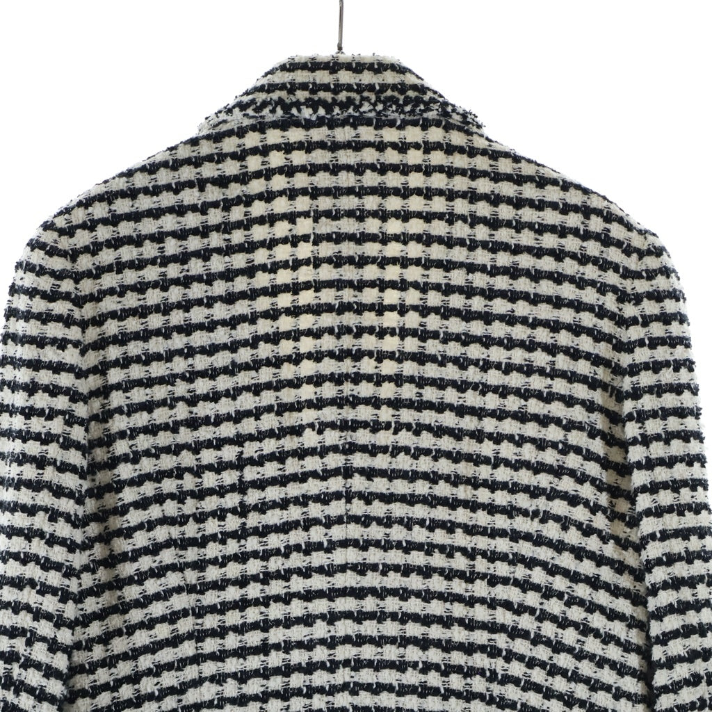 CHANEL(シャネル) 97SS VINTAGE Tweed Jacket ココマークボタン ツイード3Bテーラードジャケット 千鳥柄 フランス製 ブラック/ホワイト P07662V05489 レディース
