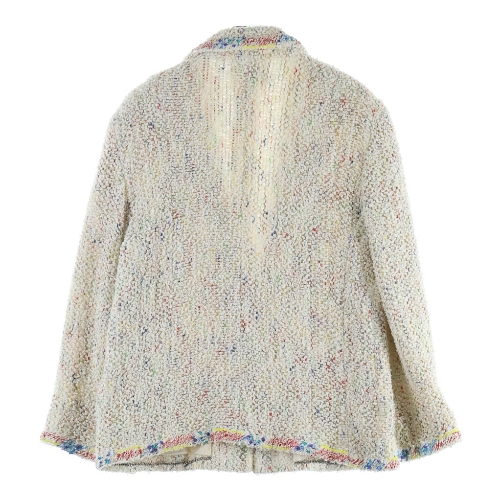 CHANEL(シャネル) 99SS VINTAGE Painting Tweed Jacket ペイント ツイード1Bテーラードジャケット ココマークボタン ホワイト系 P12733W02488 レディース