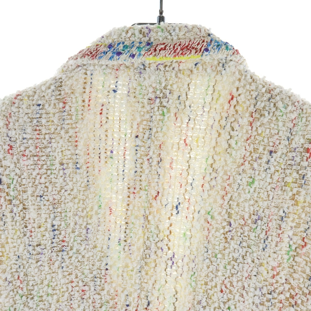CHANEL(シャネル) 99SS VINTAGE Painting Tweed Jacket ペイント ツイード1Bテーラードジャケット ココマークボタン ホワイト系 P12733W02488 レディース
