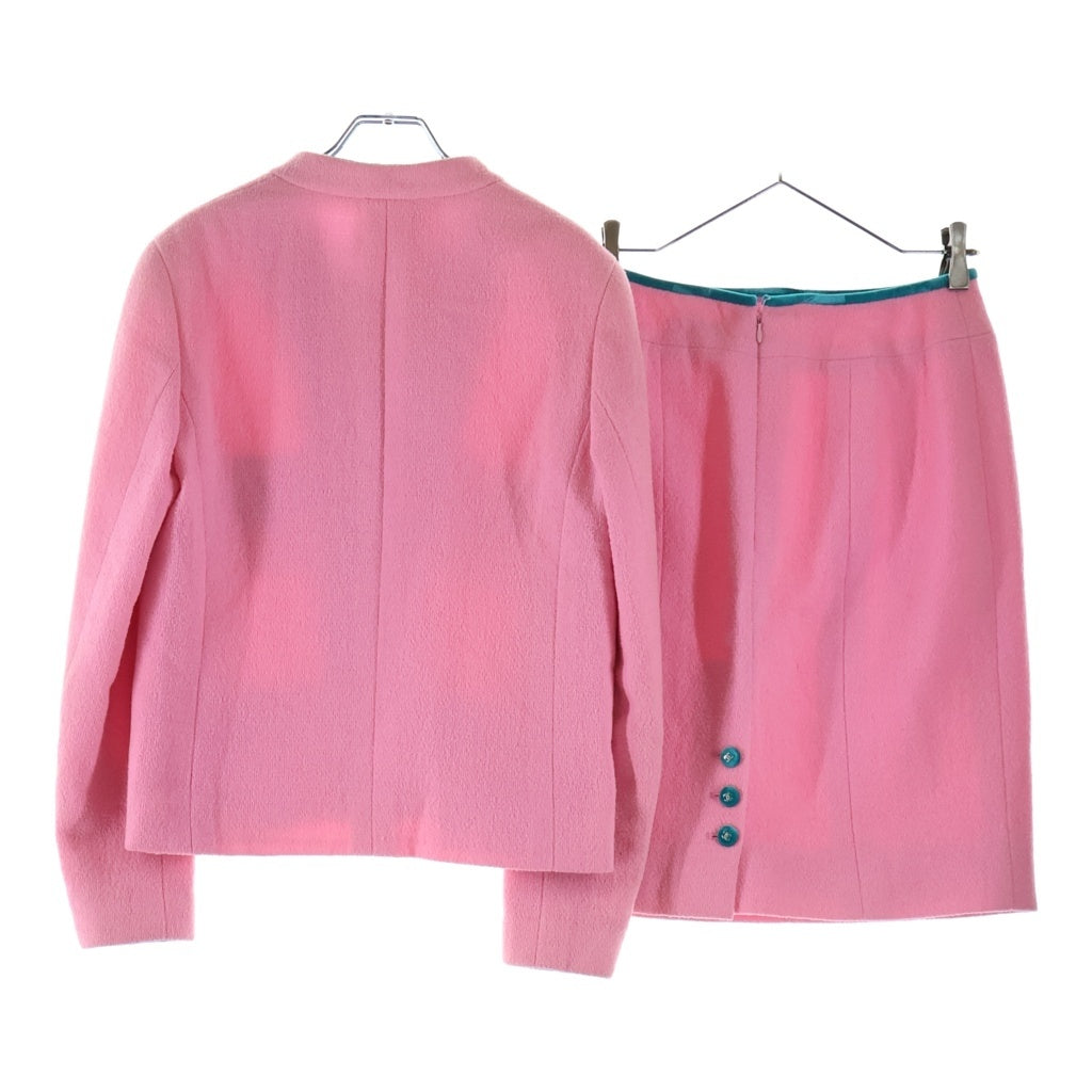 CHANEL(シャネル) 96SS VINTAGE PINK BLAZER SKIRT SET セットアップ ジャケット スカート ウール ナイロン ピンク P07023W03001 レディース