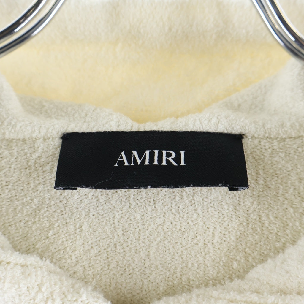 AMIRI(アミリ) 26SS Hope And Dreams Hoodie クロップド ジップアップフーディー パーカー パイル地 コットン ナイロン ホワイト AWTOKN1037 レディース