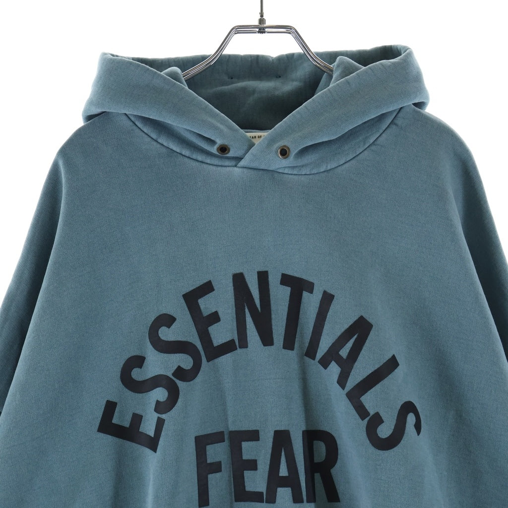 FEAR OF GOD(フィアオブゴッド) 26SS Campus 90s Hoodie フロントプリント プルオーバーフーディー パーカー オーバーサイズ ブルー レディース