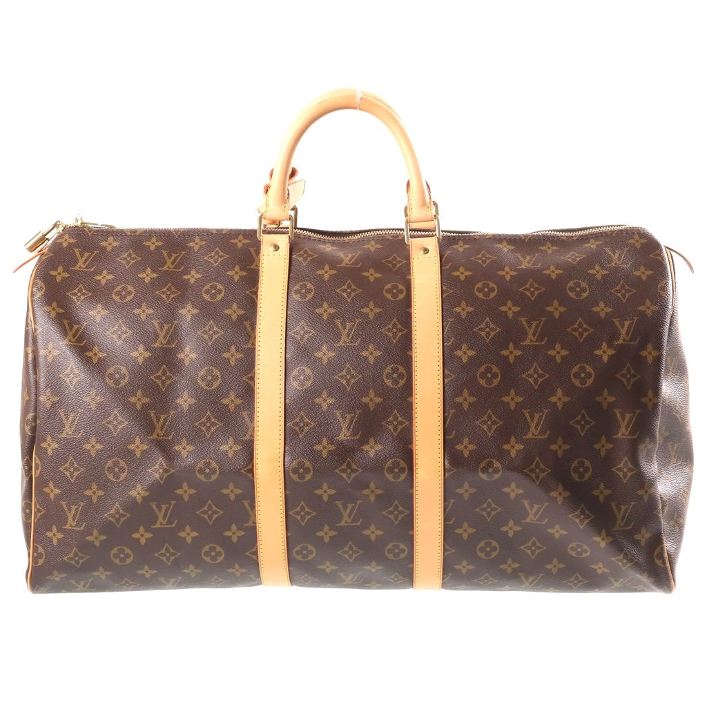 LOUIS VUITTON(ルイヴィトン) モノグラム キーポル55 PVC レザー ハンドバッグ ボストンバッグ ブラウン M41424