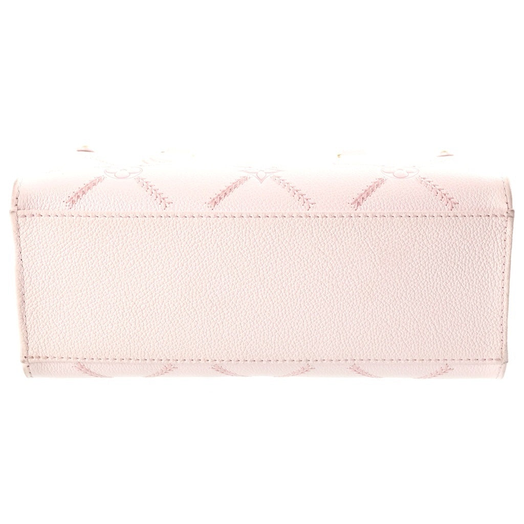 LOUIS VUITTON(ルイヴィトン) オンザゴーPM モノグラム アンプラント レザー キルティング 2WAY ハンド ショルダーバッグ ゴールド金具 ピンク M28528 レディース
