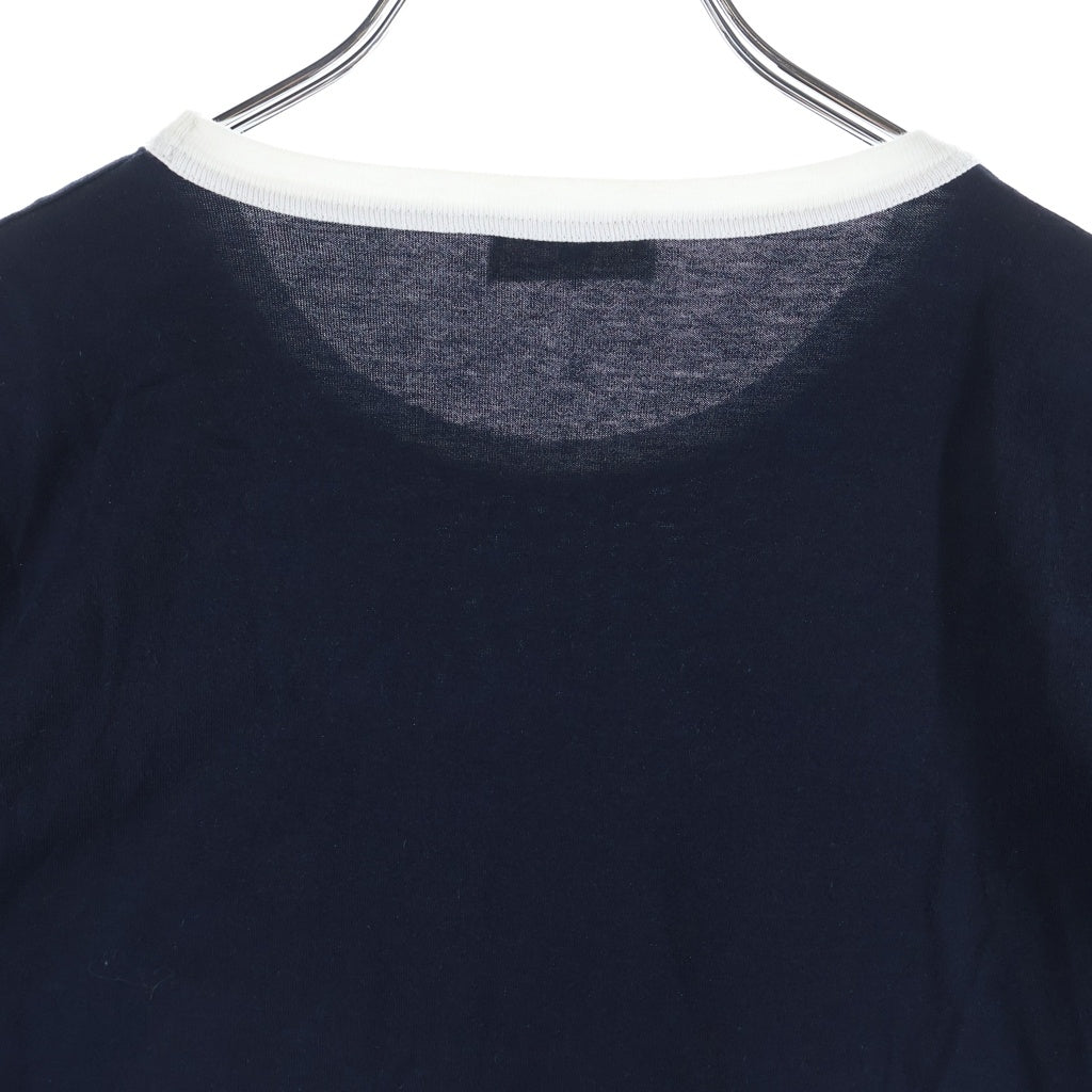 CELINE(セリーヌ) トリオンフロゴ フロッキープリント 半袖Tシャツ カットソー ネイビー レディース 2X14O671Q.07FZ