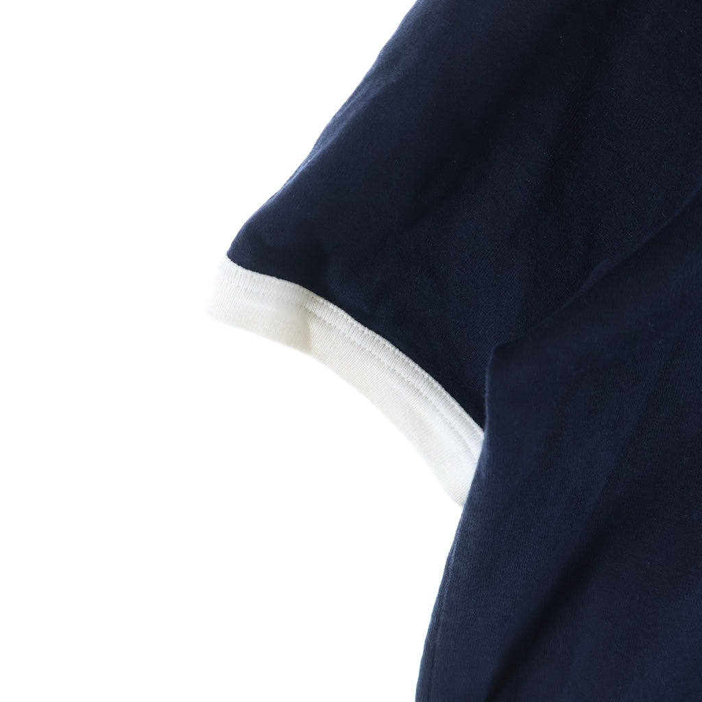 CELINE(セリーヌ) トリオンフロゴ フロッキープリント 半袖Tシャツ カットソー ネイビー レディース 2X14O671Q.07FZ