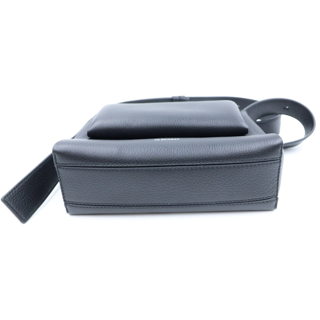 JIL SANDER(ジルサンダー) ENVELOPE MESSENGER MINI エンベロープ メッセンジャー ミニ レザー ショルダーバッグ ブラック