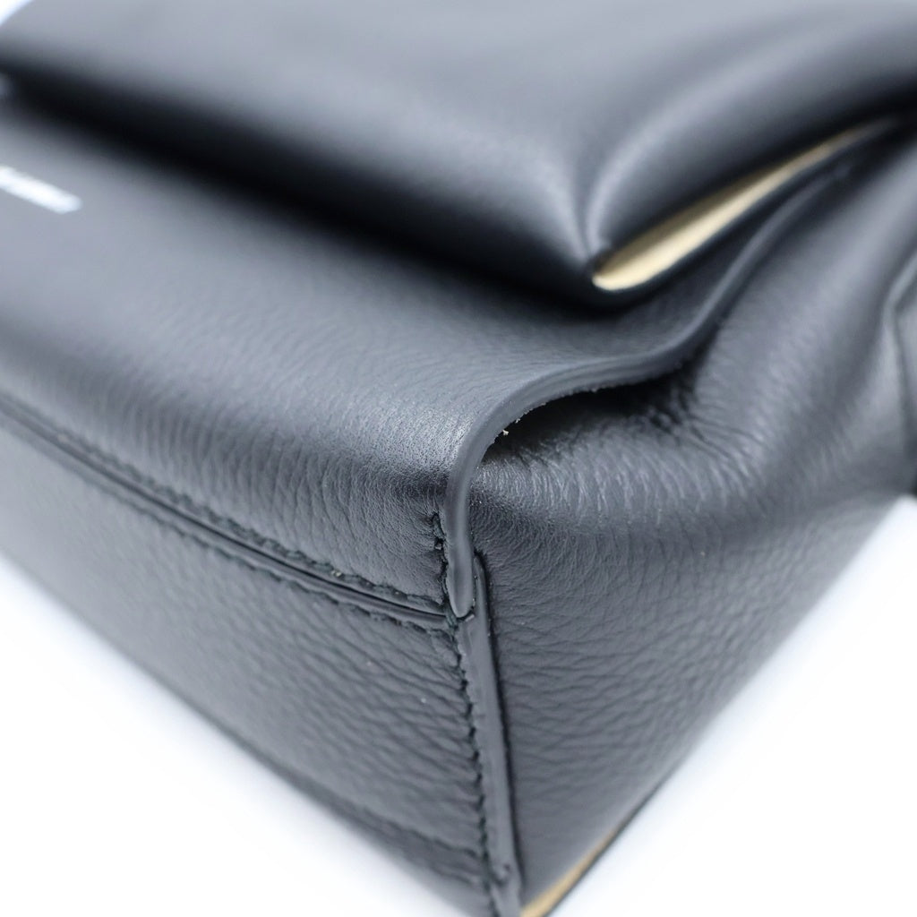 JIL SANDER(ジルサンダー) ENVELOPE MESSENGER MINI エンベロープ メッセンジャー ミニ レザー ショルダーバッグ ブラック