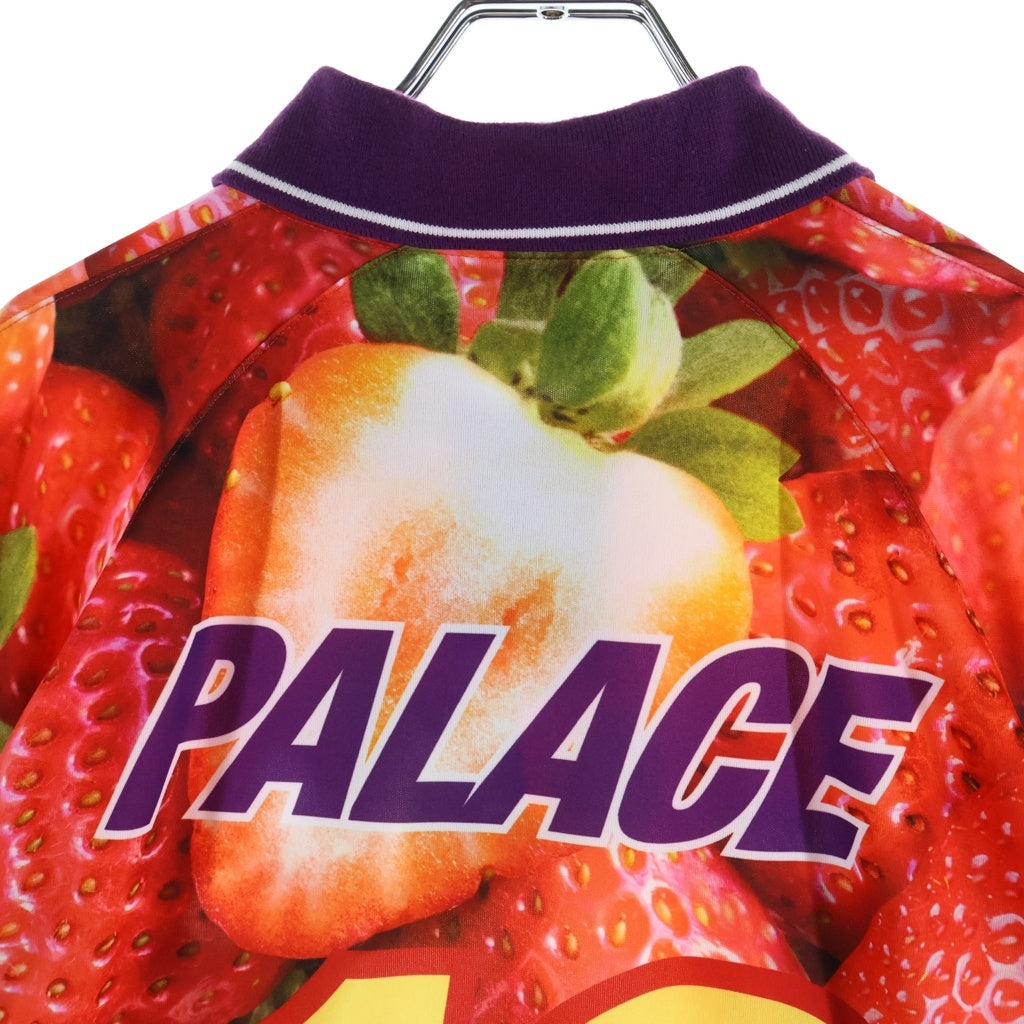 GUCCI(グッチ) ×PALACE 22AW Strawberry Print Technical Jersey Football T-shirt パレス フットボールTシャツ カットソー レッド/パープル 720341 XJE10 レディース