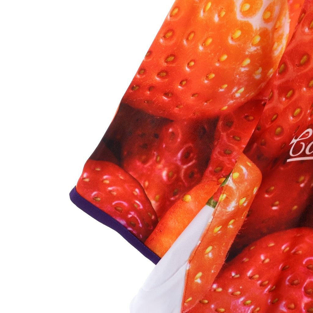 GUCCI(グッチ) ×PALACE 22AW Strawberry Print Technical Jersey Football T-shirt パレス フットボールTシャツ カットソー レッド/パープル 720341 XJE10 レディース