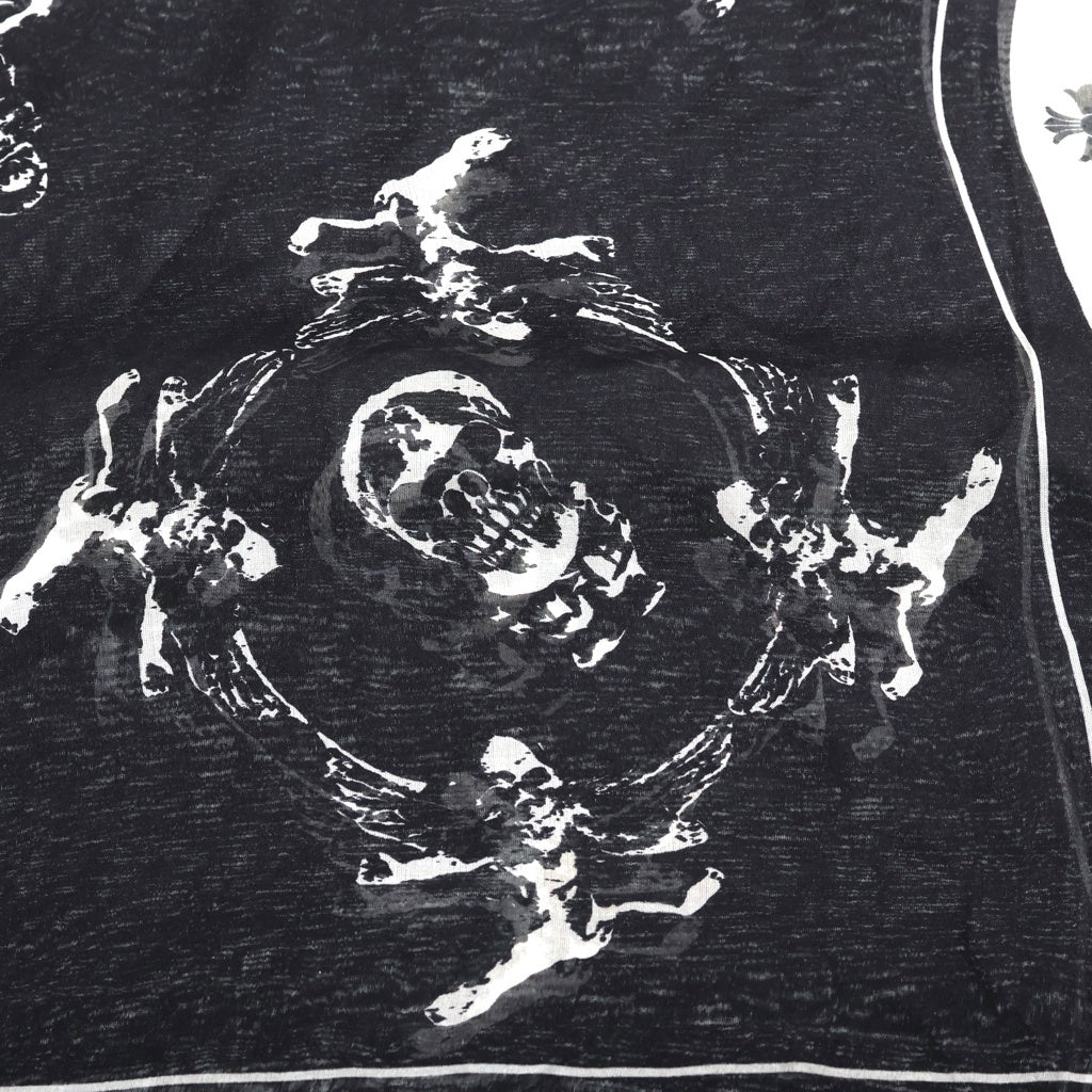 CHROME HEARTS(クロムハーツ) FOTI SILK SCARF フォティプリント シルクスカーフ ブラック/ホワイト