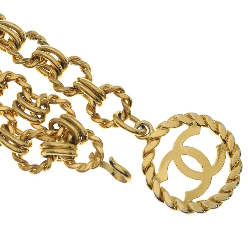 CHANEL(シャネル) VINTAGE Chain Logo Belt チェーン ロゴベルト サークル ココマーク GP ゴールド レディース