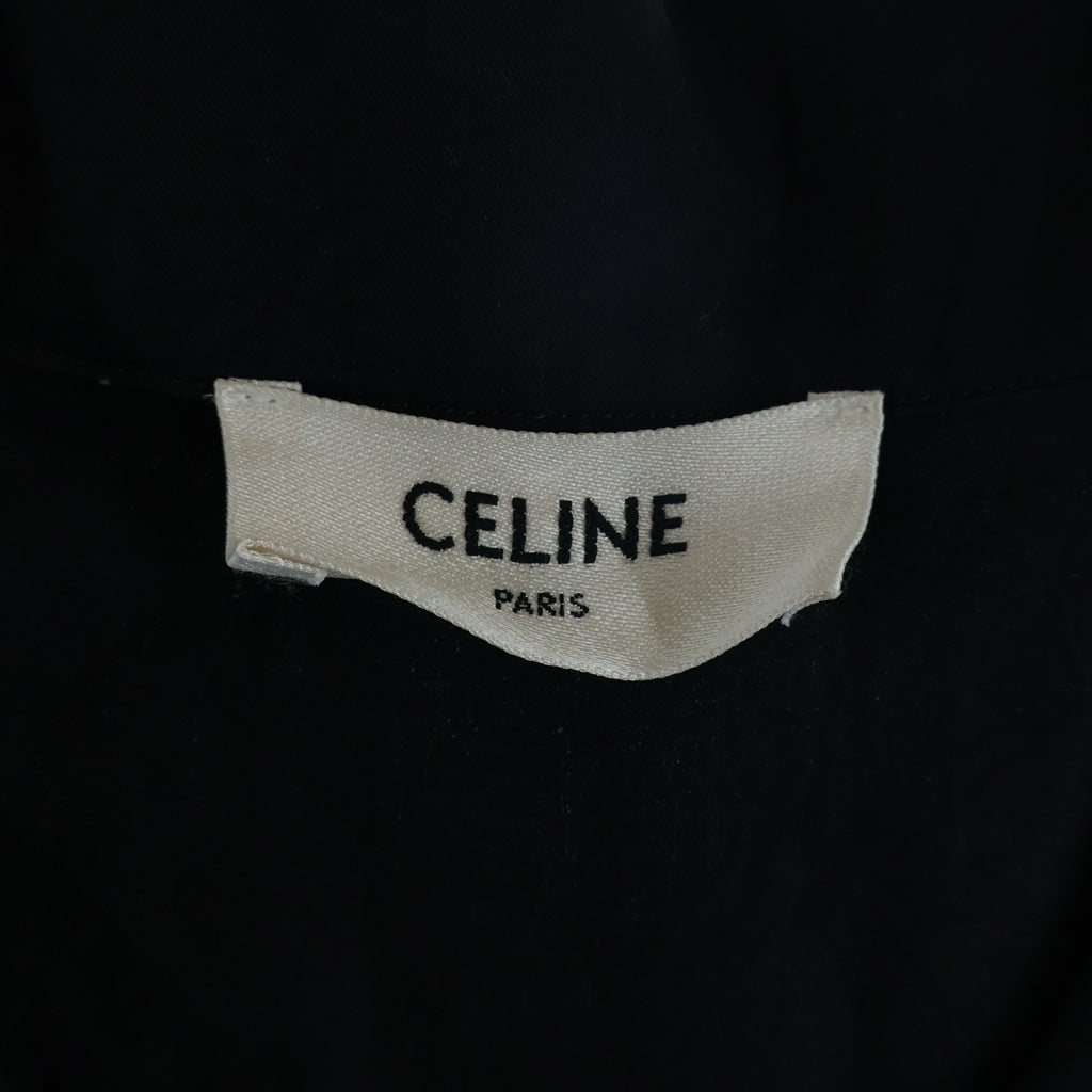 CELINE(セリーヌ) トリオンフ 半袖シャツ ブラック コットン RC0CA204I