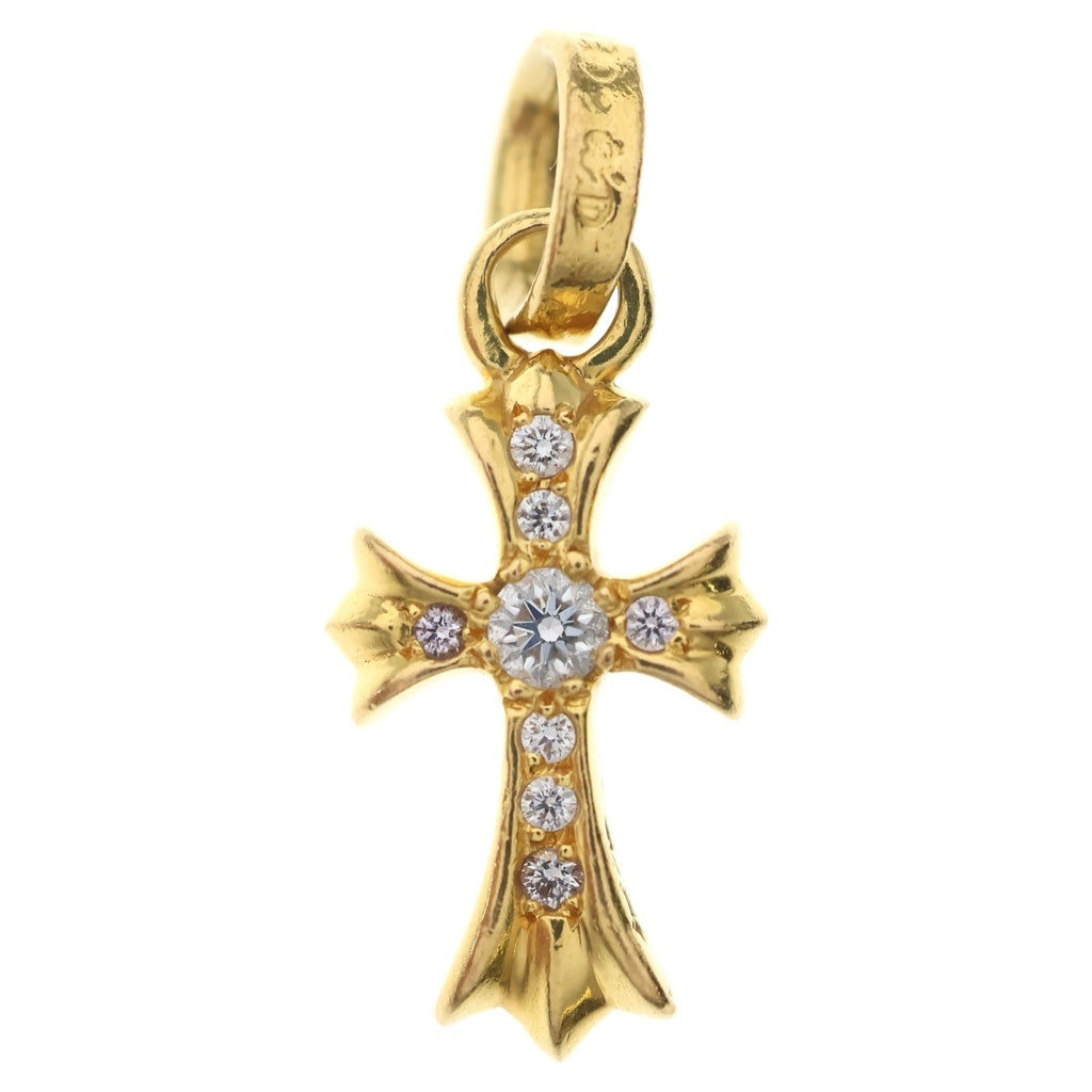 CHROME HEARTS(クロムハーツ) 22K CRS BBYFAT P/DIA ベイビーファットクロス PAVEダイヤ ペンダントトップ ゴールド BCA035 レディース