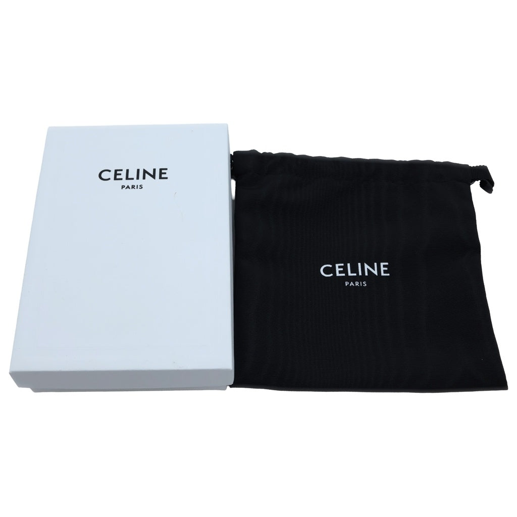 CELINE(セリーヌ) トリオンフ カードケース パスケース ブラウン PVCレザー ゴールド金具 レディース