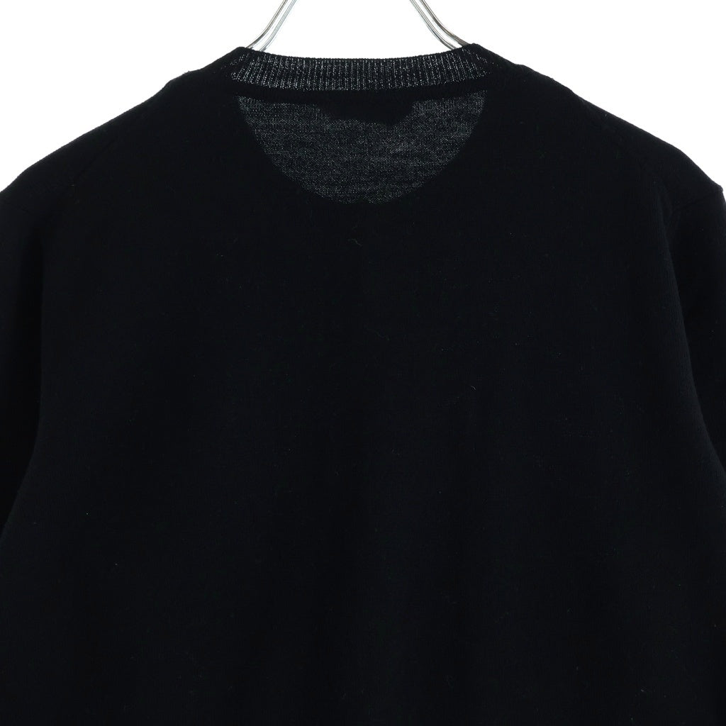 FENDI(フェンディ) フラワーモチーフニットカーディガン ブラック ウール レディース