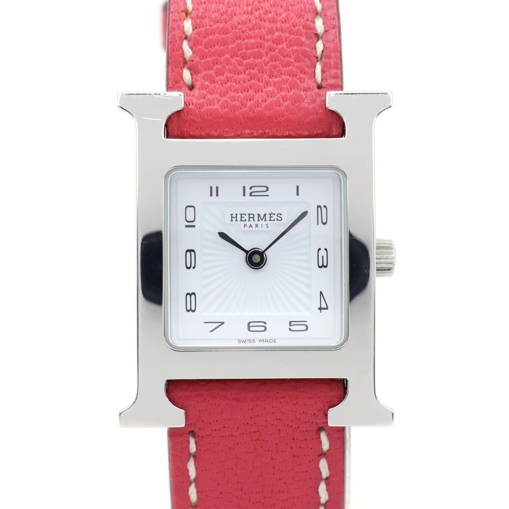 HERMES(エルメス) Hウォッチ ミニ 白文字盤 SS/QZ HH1.210 レディース