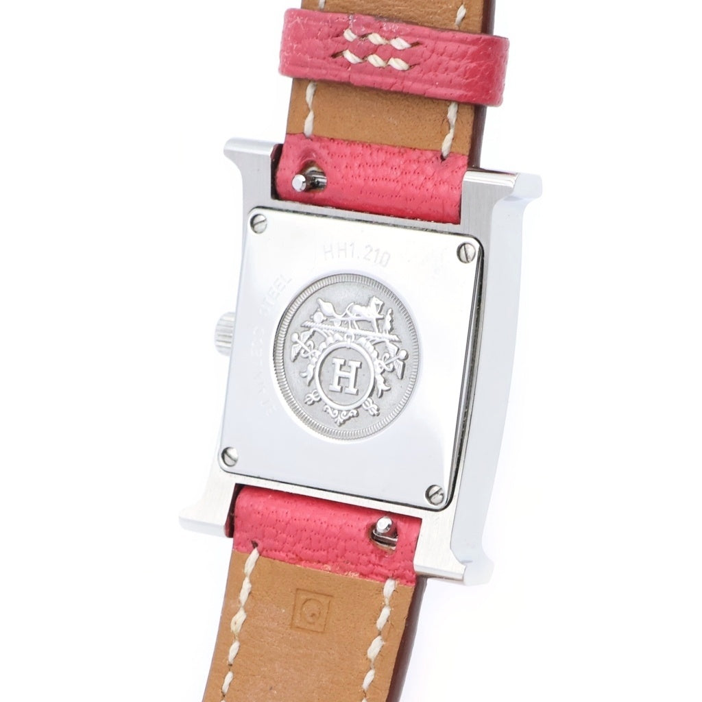 HERMES(エルメス) Hウォッチ ミニ 白文字盤 SS/QZ HH1.210 レディース