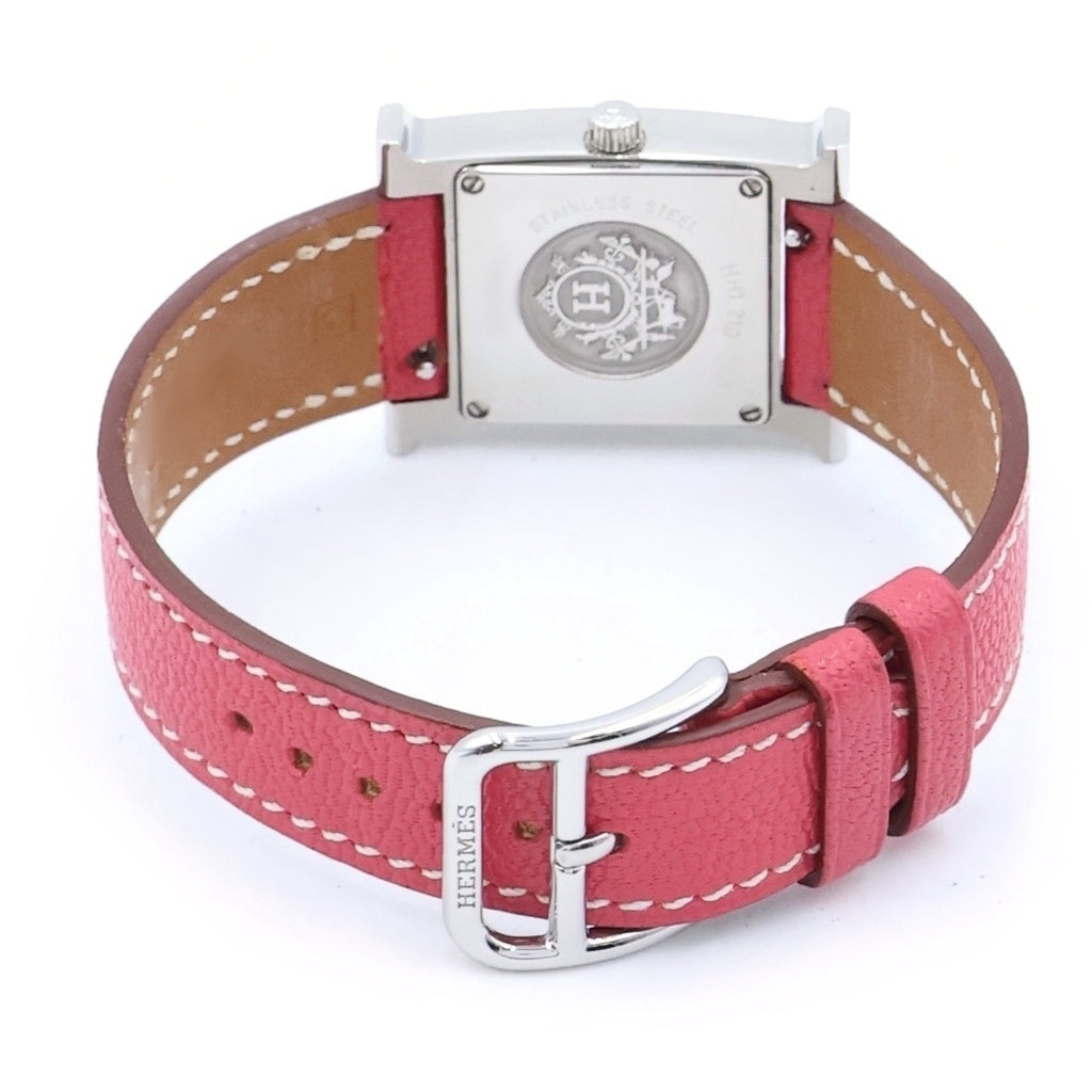 HERMES(エルメス) Hウォッチ ミニ 白文字盤 SS/QZ HH1.210 レディース