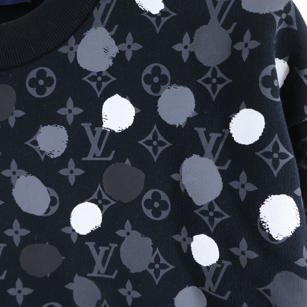 LOUIS VUITTON(ルイヴィトン) × yayoi kusama ドットモノグラム スウェット クルーネックトレーナー ブラック RM231H IHN HOY26W