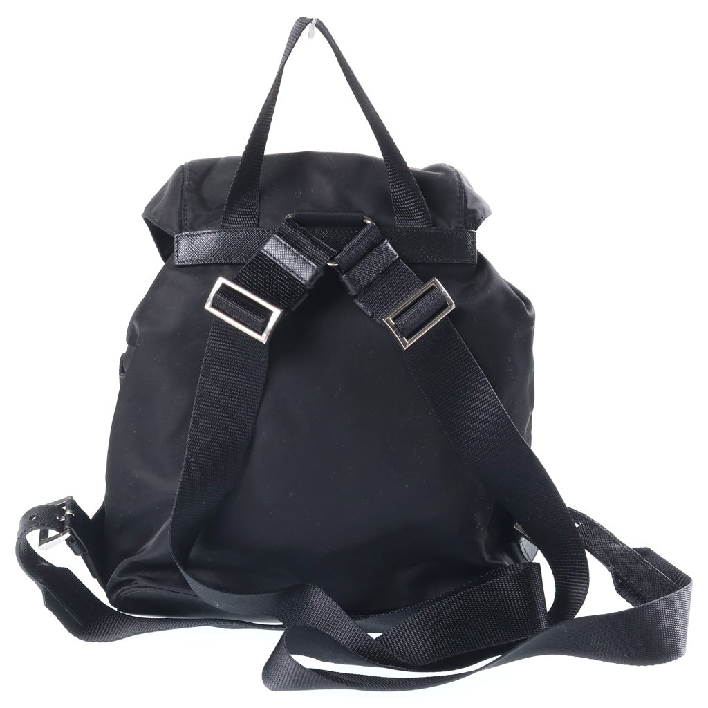PRADA(プラダ) テスートナイロン リュックサック バックパック ブラック 1BZ677 シルバー金具 レディース
