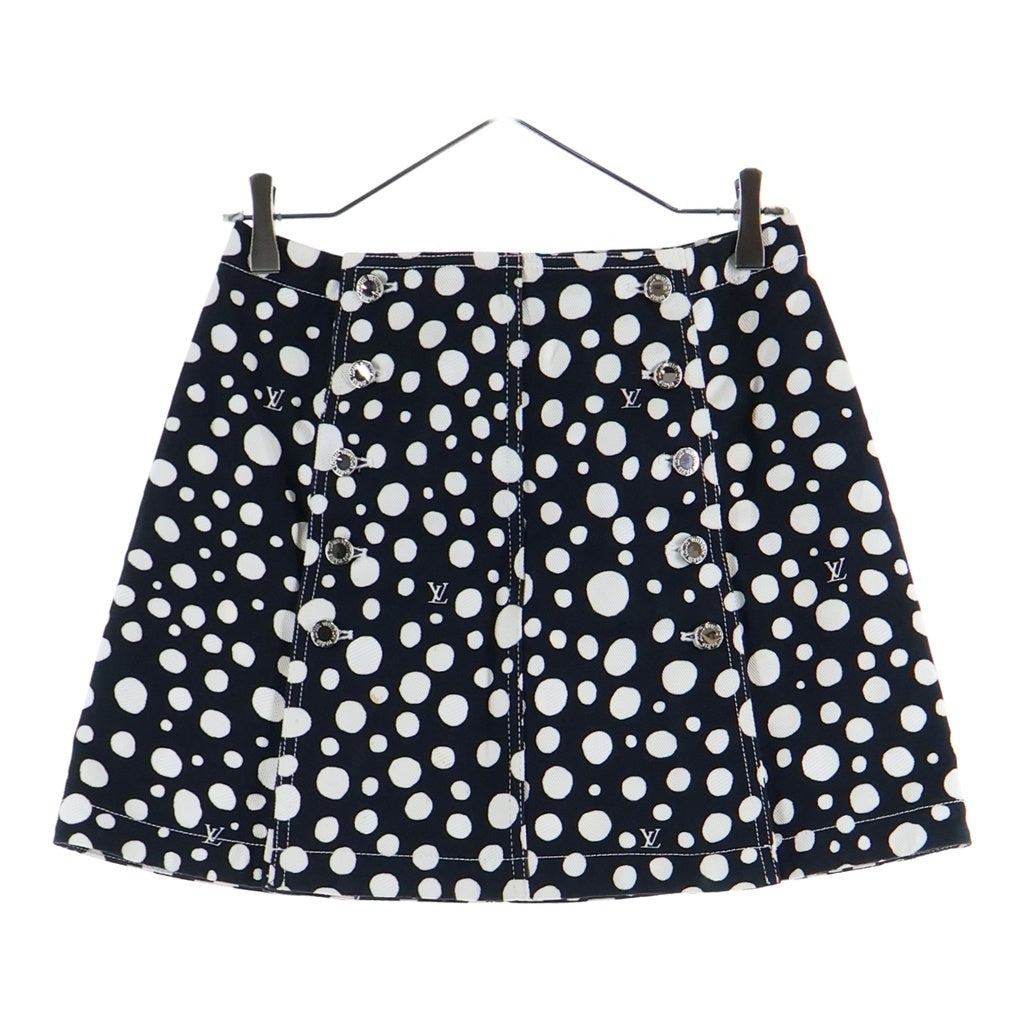 LOUIS VUITTON(ルイヴィトン) ×YK インフィニティドット デニム総柄スカート コットン ブラック/ホワイト RW231J U84 FOSK17 レディース