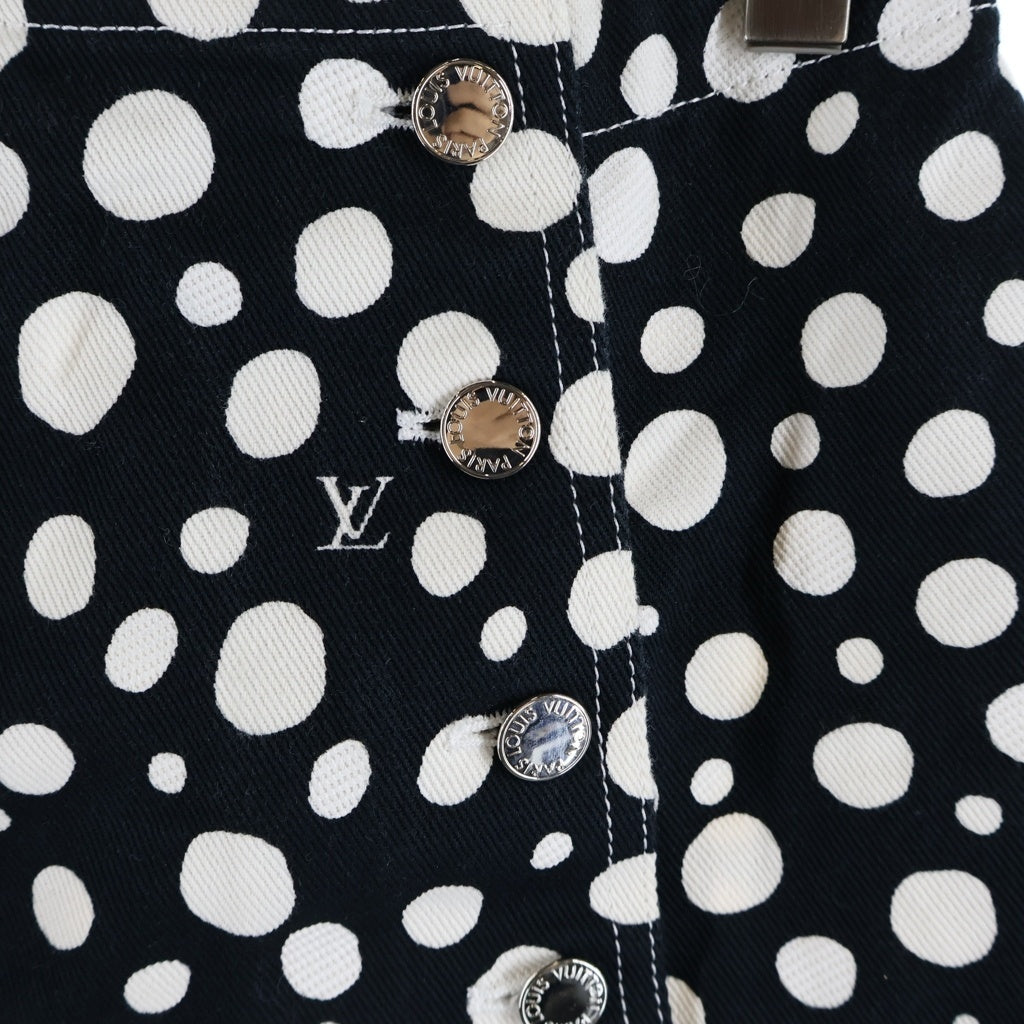 LOUIS VUITTON(ルイヴィトン) ×YK インフィニティドット デニム総柄スカート コットン ブラック/ホワイト RW231J U84 FOSK17 レディース