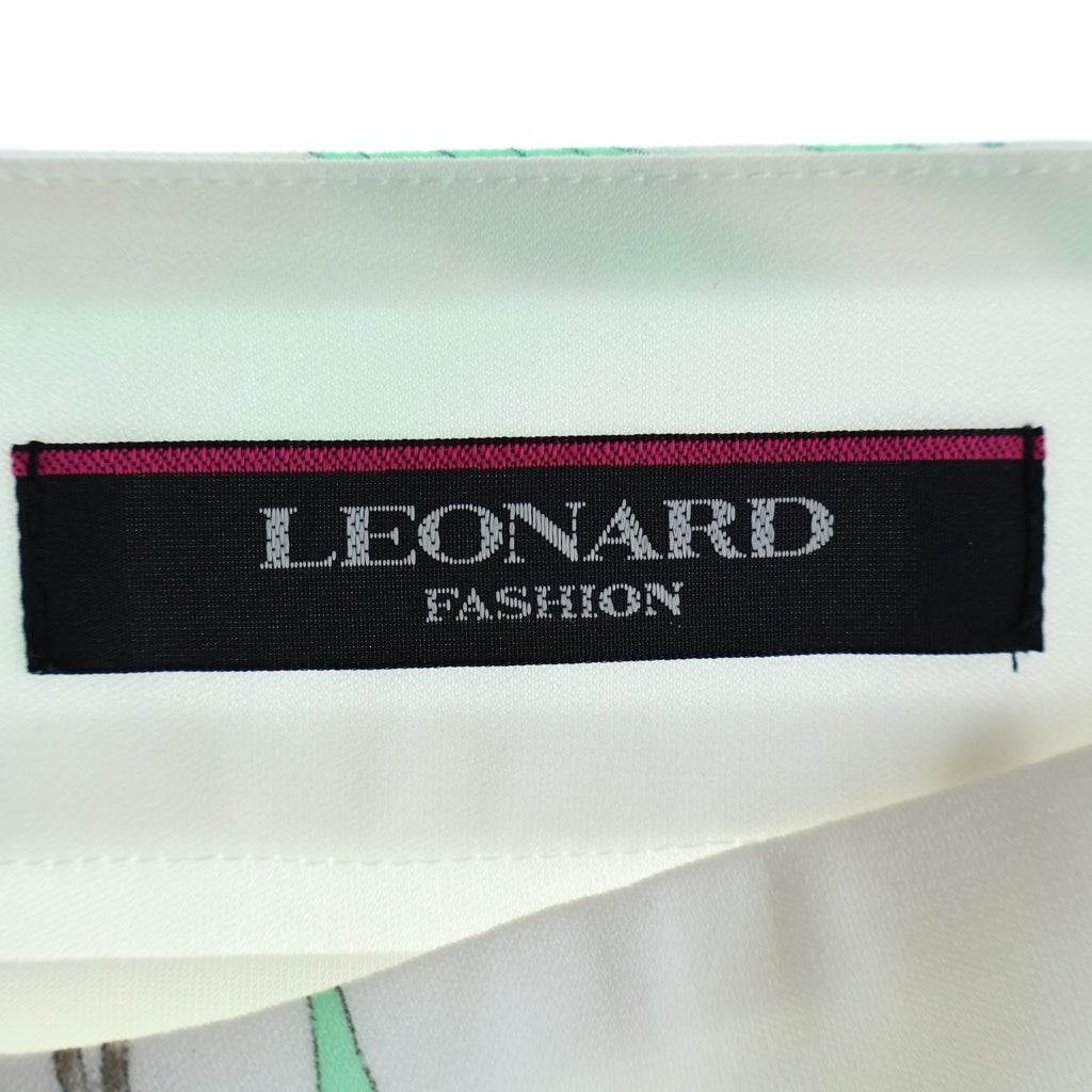 LEONARD(レオナール) カンカン 花柄プリント プリーツスカート アセテート ポリエステル ホワイト 0192200 レディース