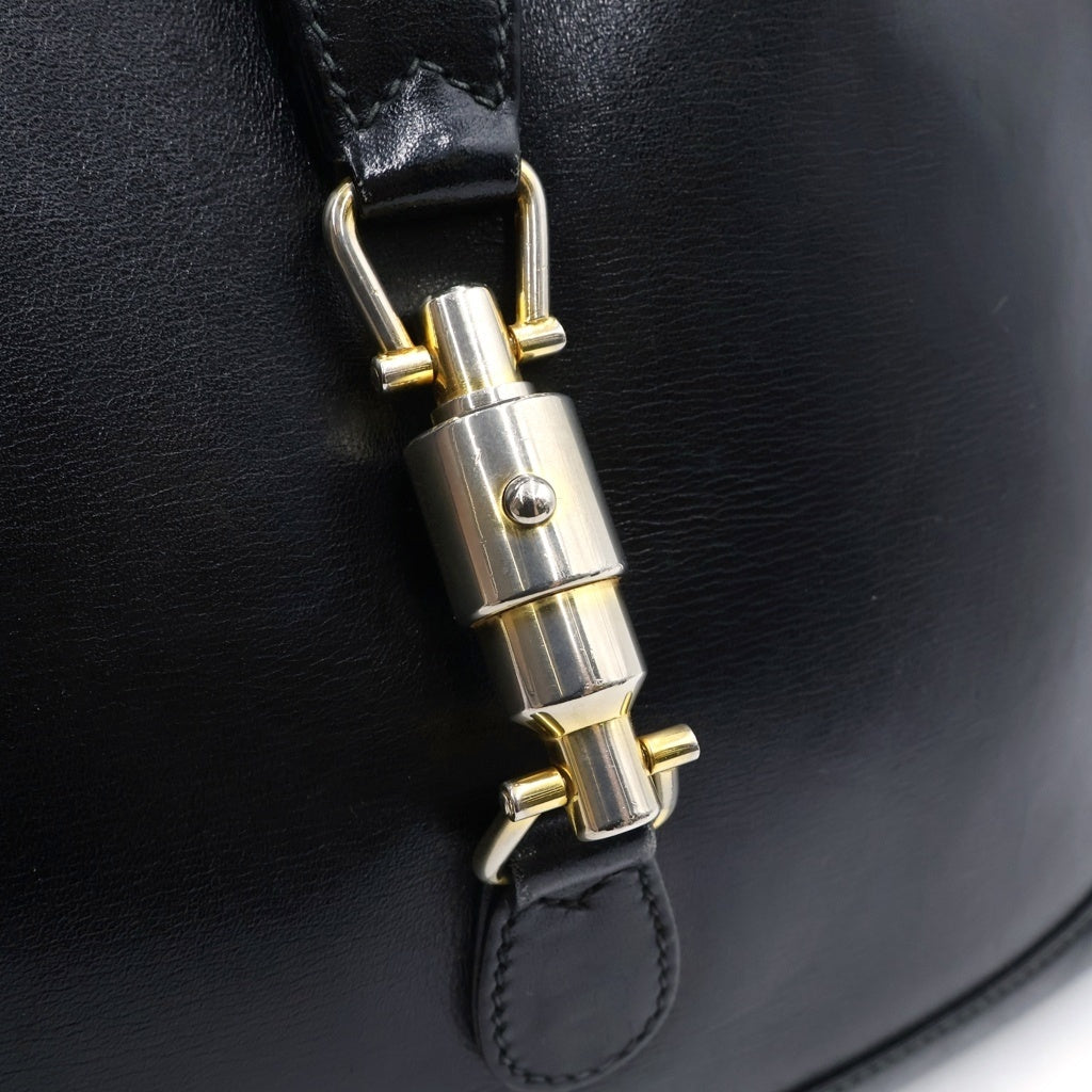 GUCCI(グッチ) ジャッキー 1961 ショルダーバッグ ブラック レザー ゴールド金具 レディース